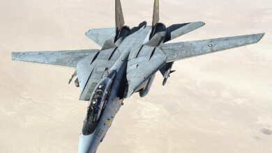 عکس؛ سفر در زمان؛ سوخت‌گیری هم زمان «دو جنگندۀ رهگیر F-14 تام‌کت» ایران در آسمان؛ سال 56
