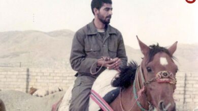 عکس| سفر به تاریخ؛ «سردار سلیمانی» در مقابل قلعه حلب سوریه؛ دهه 90